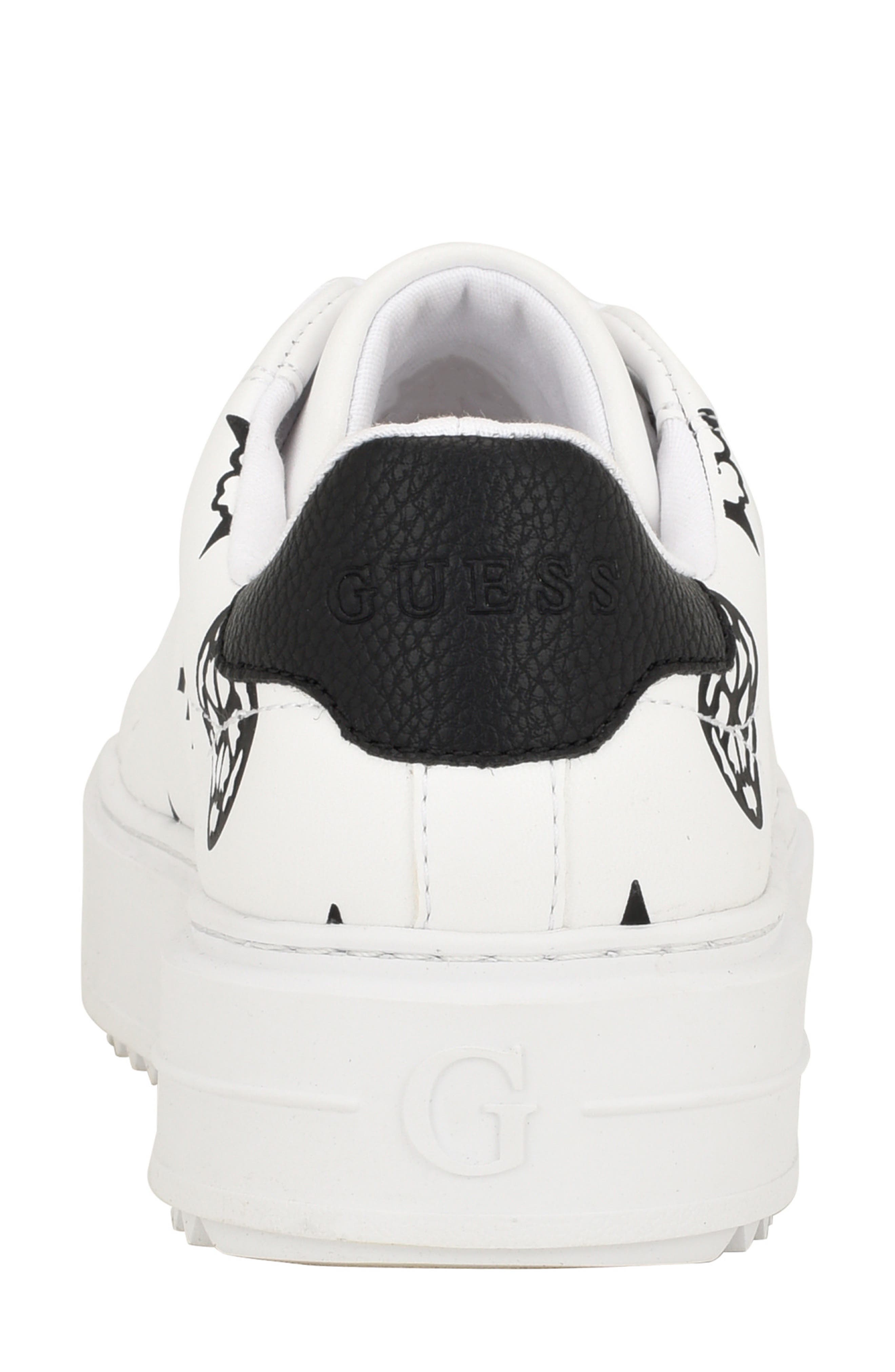 GUESS Denesa Platform Sneaker, Alternate, color, White/ Black