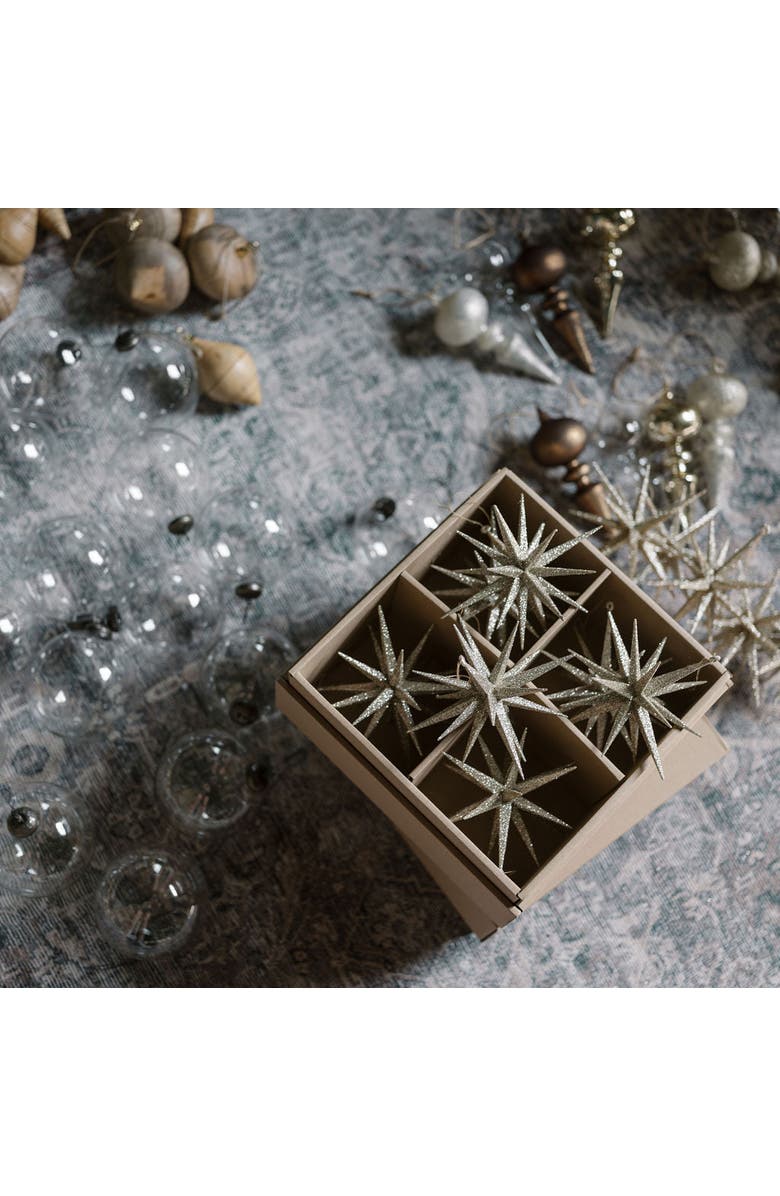 CG Hunter 6" Gold Glitter Starburst Ornament, Alternate, color, Gold Glitter