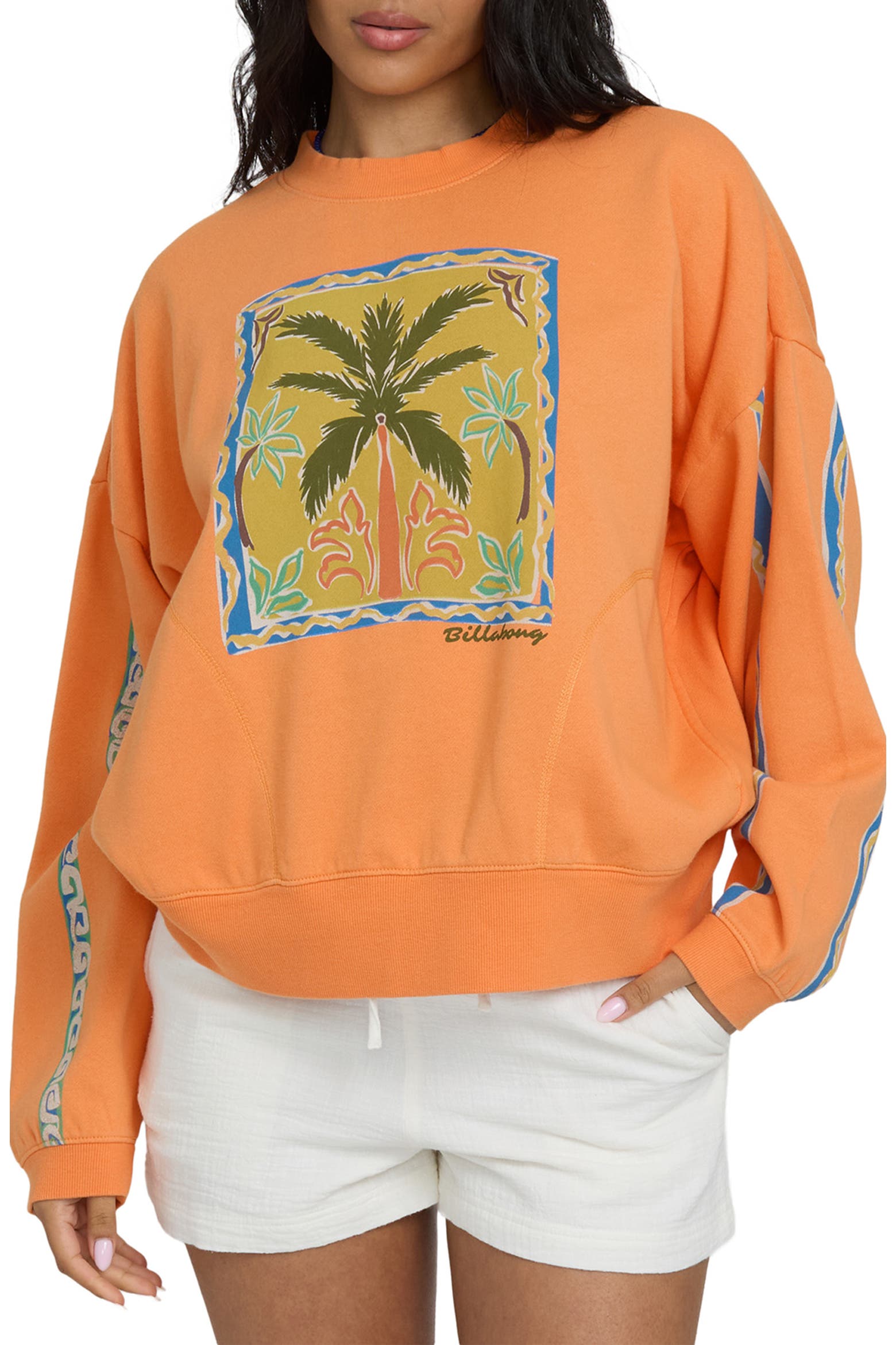 Graphics Color Check Palm Rio Graphic Sweatshirt (Women) | Nordstrom