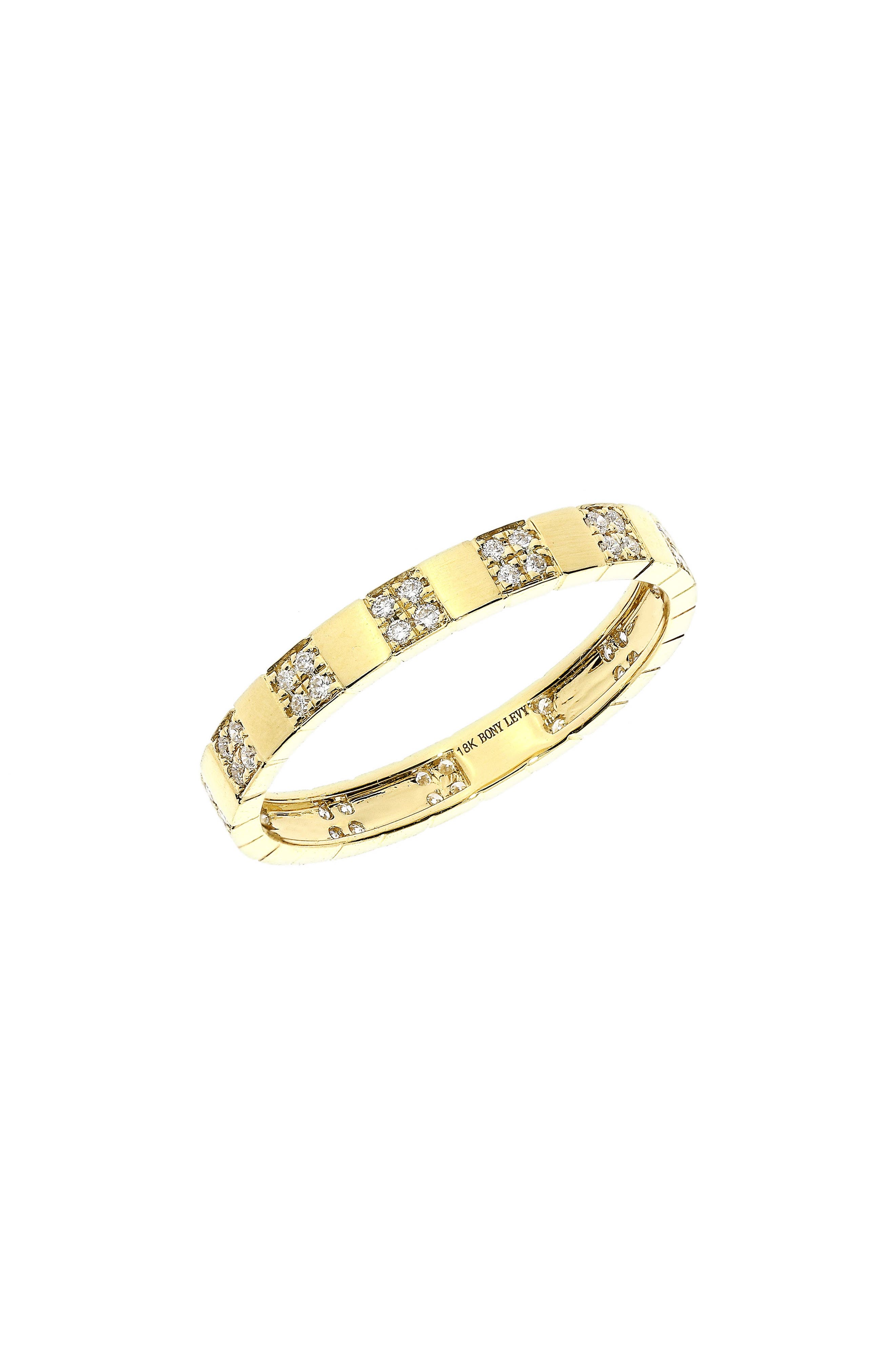 Kiera 18K Yellow Gold Diamond Eternity Band Ring
