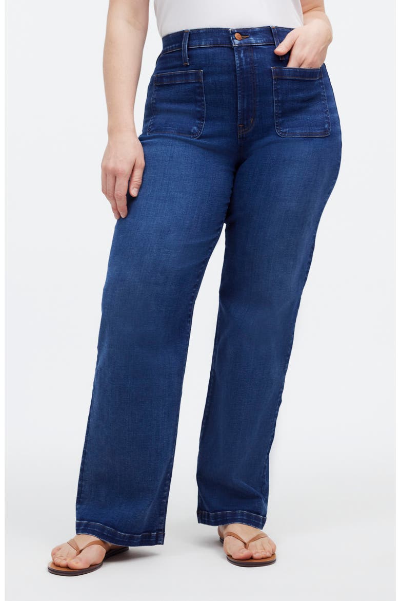 Emmett Patch Pocket Wide Leg Jeans, Alternate, color, ALLENTOWN WASH