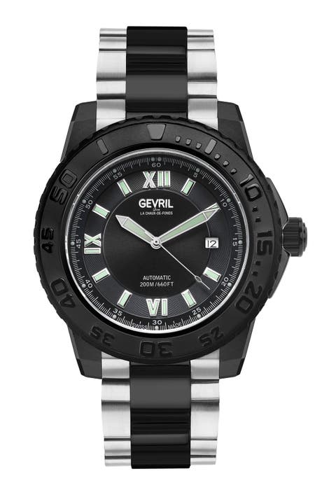 Men's Seacloud Swiss Automatic Bracelet Watch, 45mm