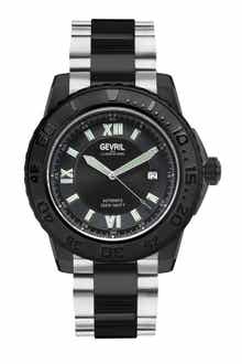 GEVRIL Men's Seacloud Swiss Automatic Bracelet Watch, 45mm