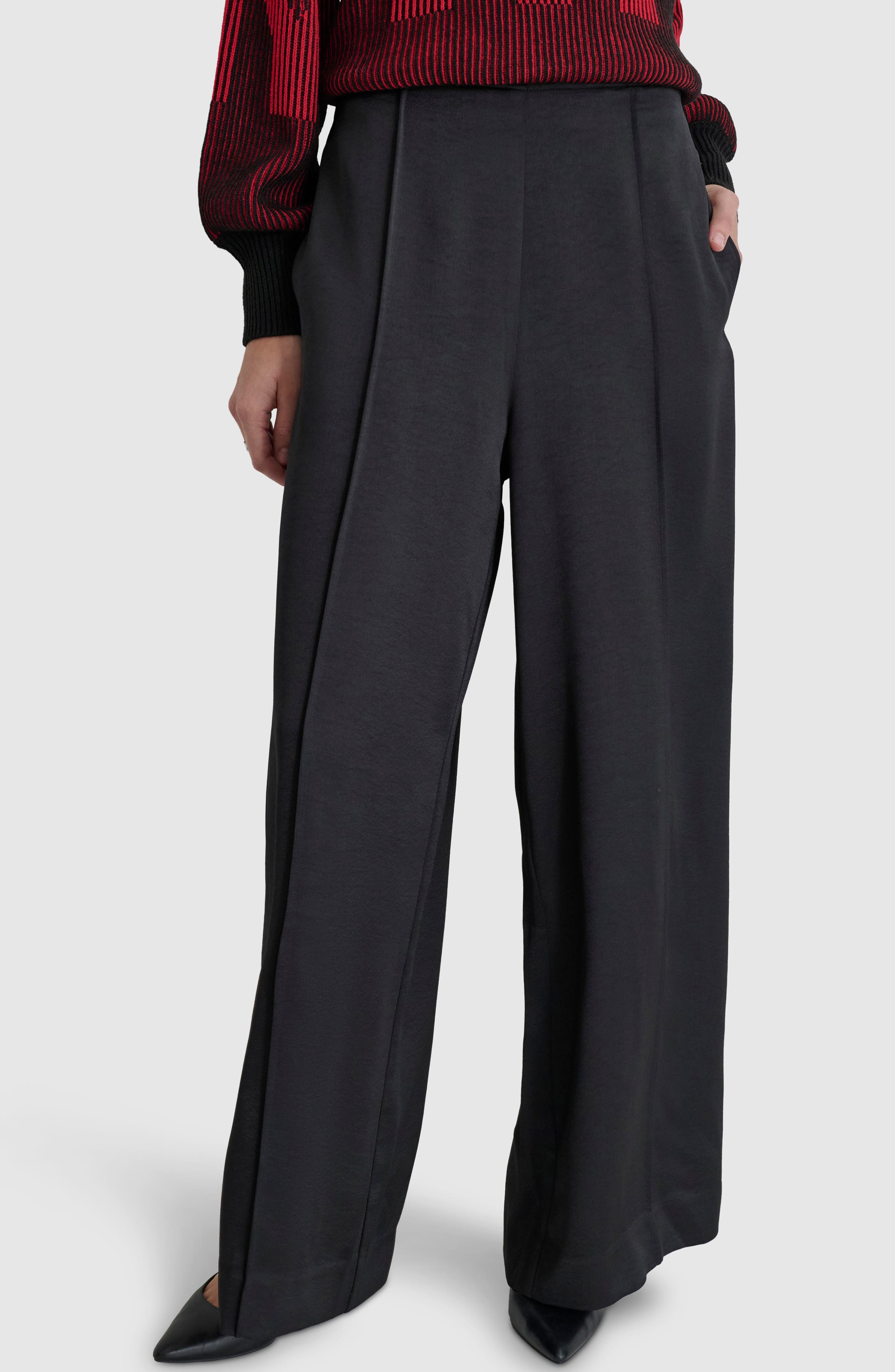 DKNY Pintuck Wide Leg Pants