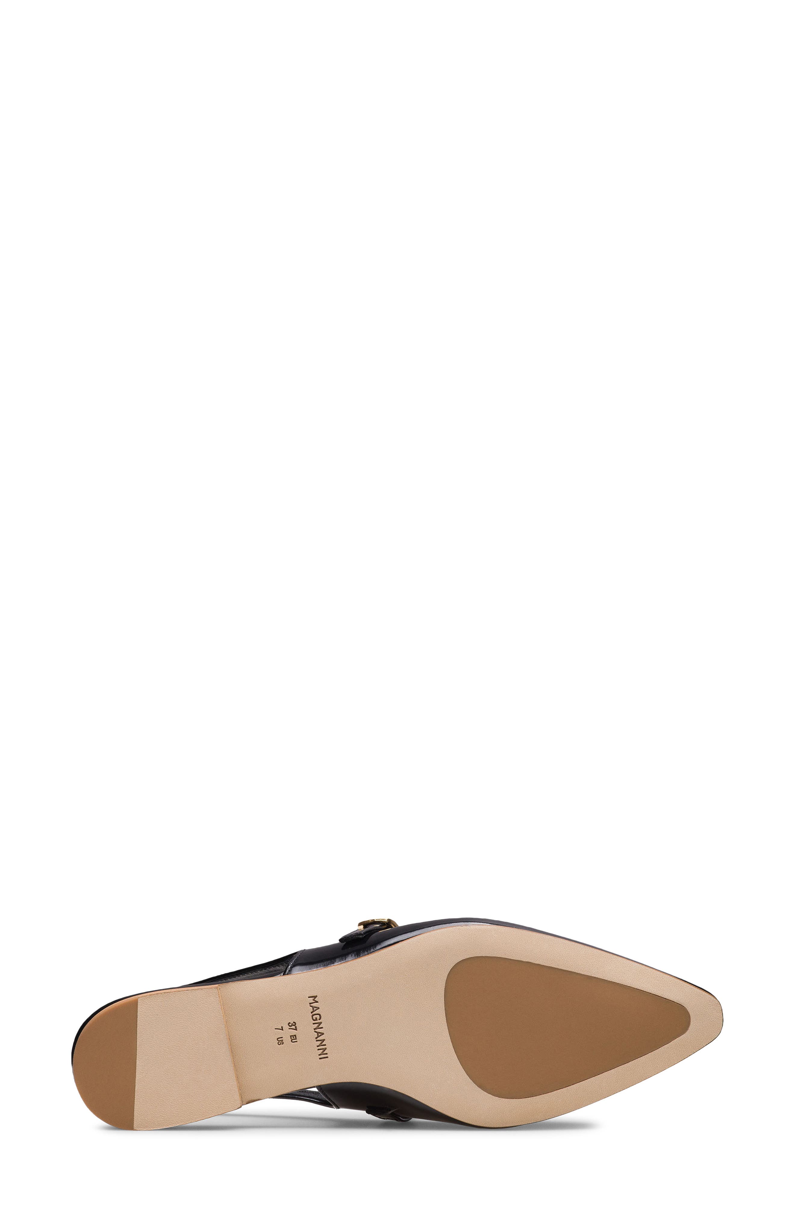 Magnanni Stasia Slingback Pointed Toe Flat, Alternate, color, Black