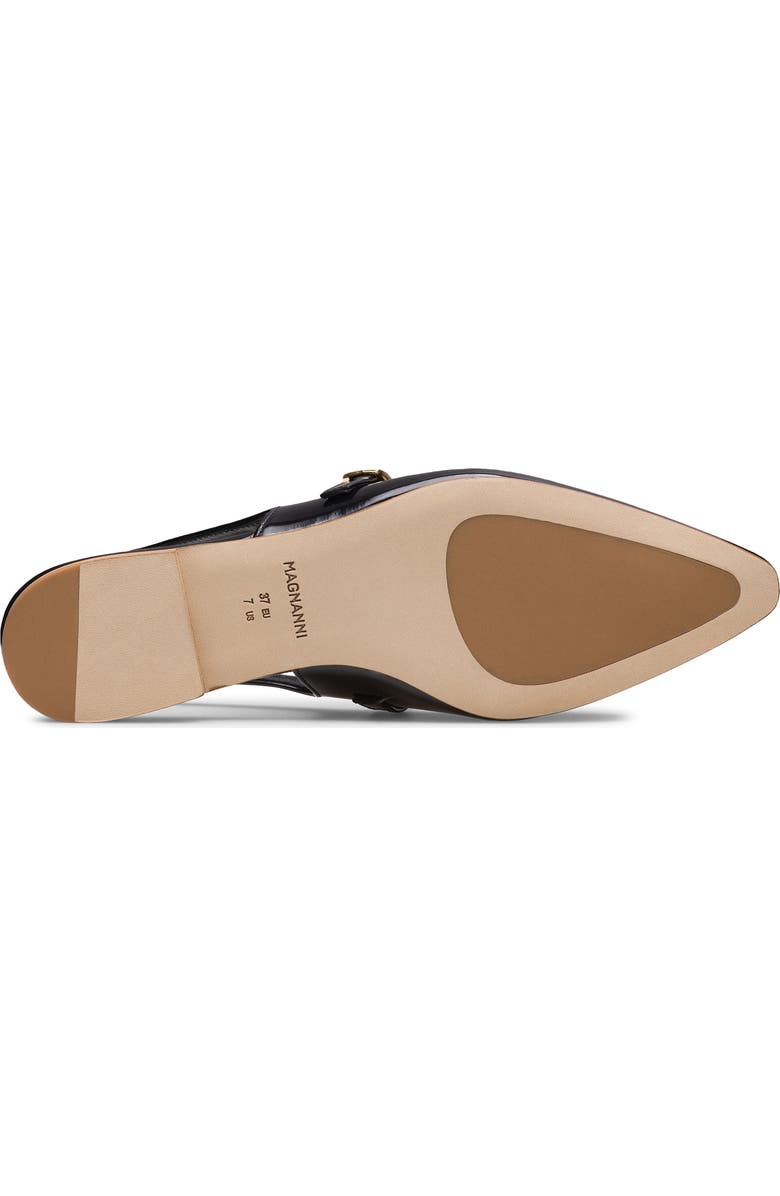 Magnanni Stasia Slingback Pointed Toe Flat, Alternate, color, Black
