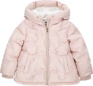 Rokka&Rolla Fleece Lined Heart Pattern Puffer Jacket
