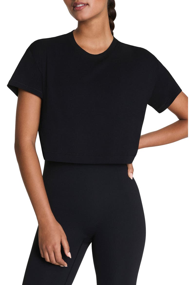 Supernaturals Crop T-Shirt, Main, color, VERY BLACK