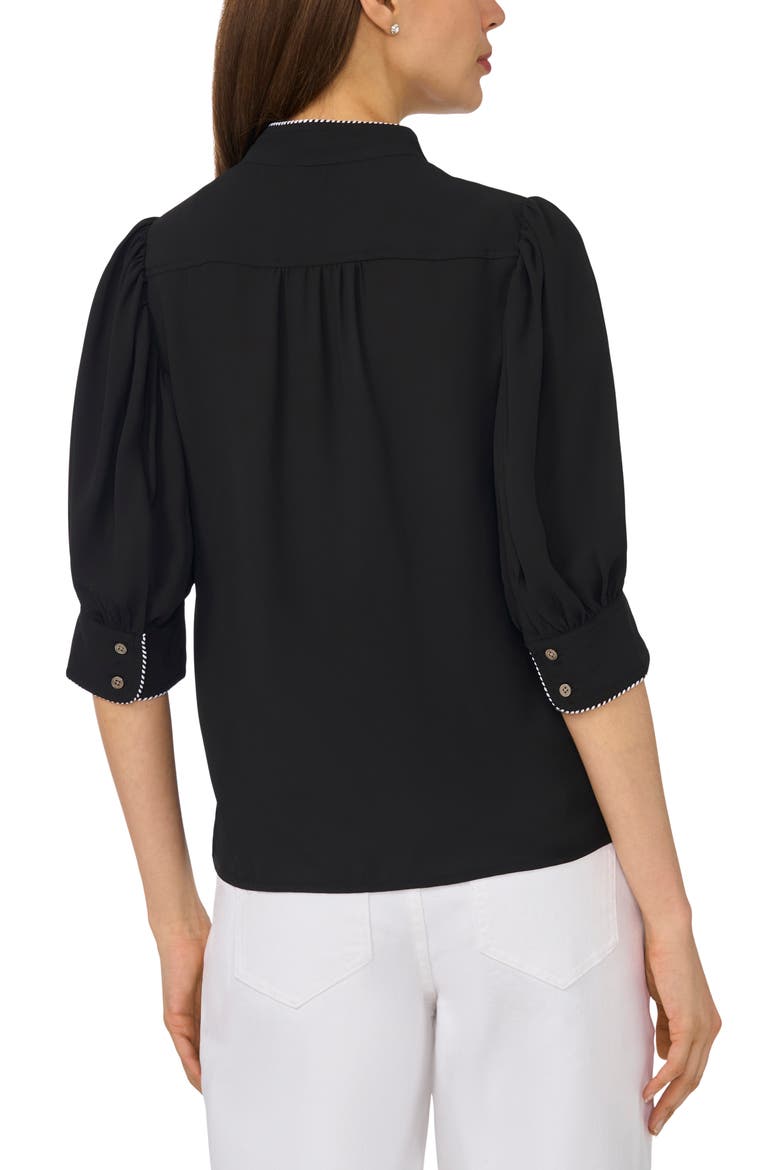 Pearce Puff Sleeve Top, Alternate, color, RICH BLACK