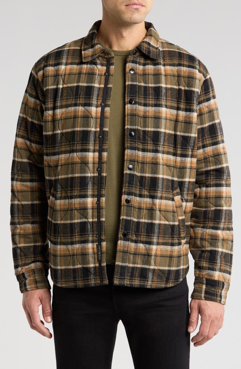 rag & bone Dane Plaid Down Quilted Flannel Snap-Up Shirt Jacket, Main, color,