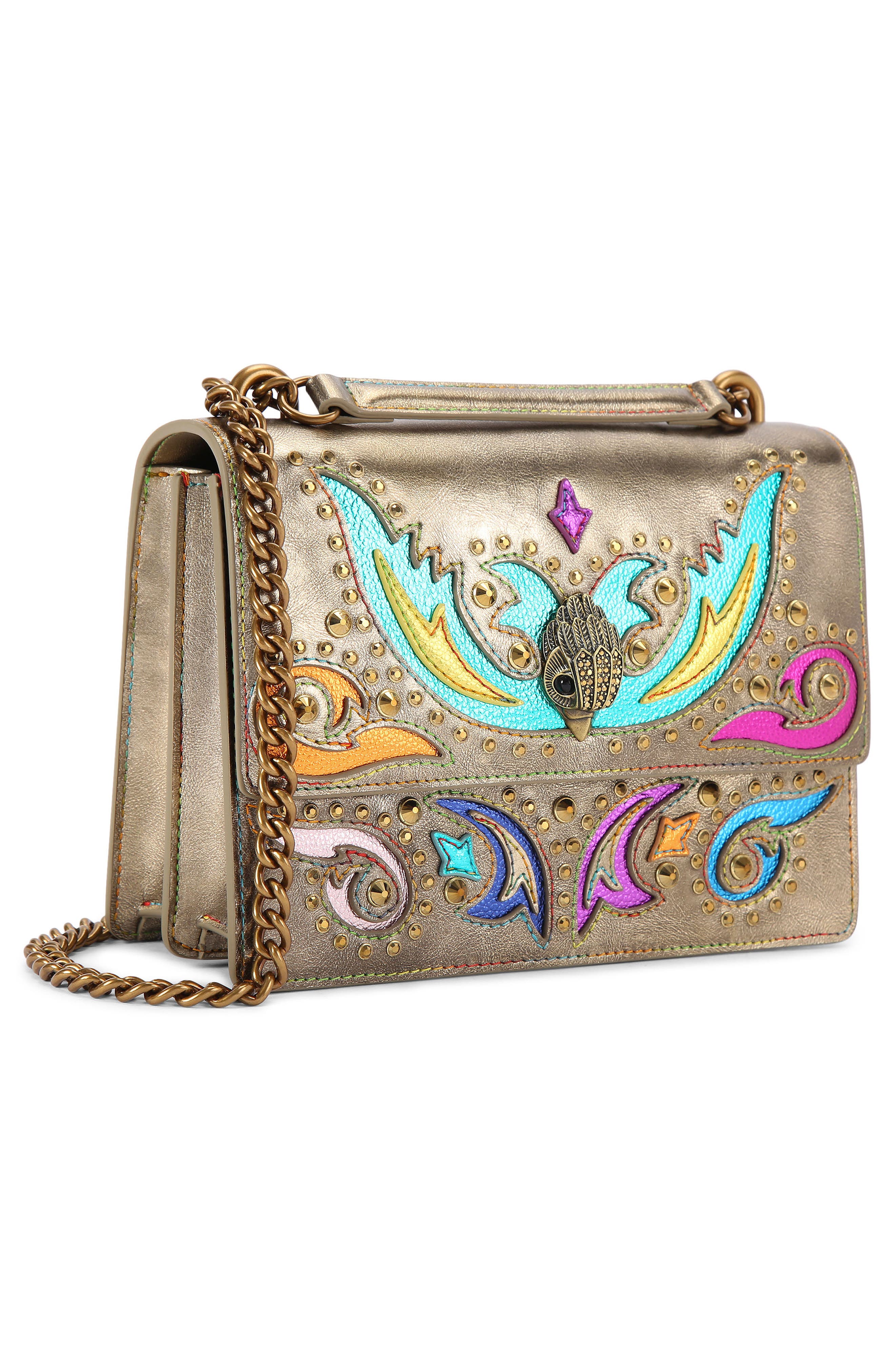 Kurt Geiger London Shoreditch Western Leather Crossbody Bag, Alternate, color, 