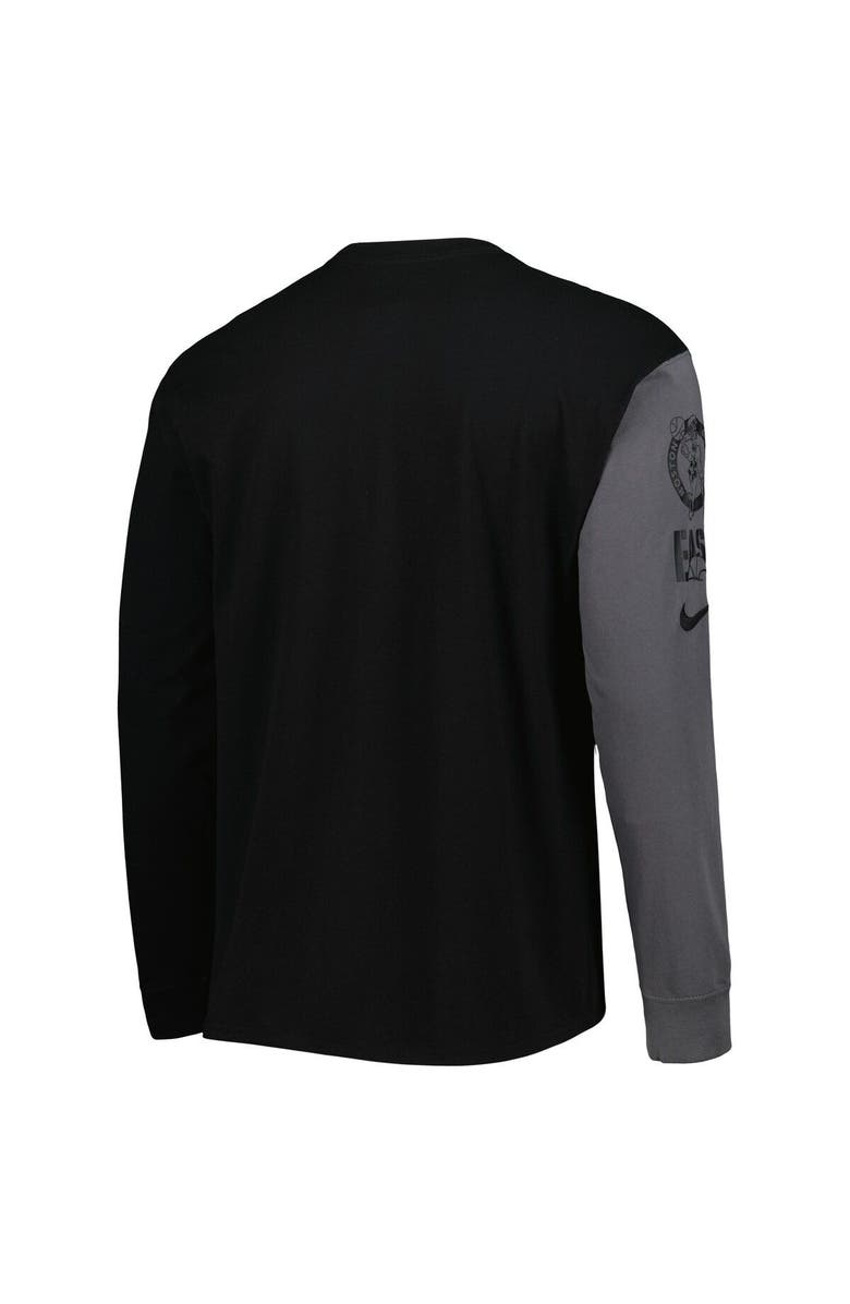 Nike Men's Nike Black Boston Celtics Courtside Versus Flight MAX90 Long Sleeve T-Shirt, Alternate, color, 