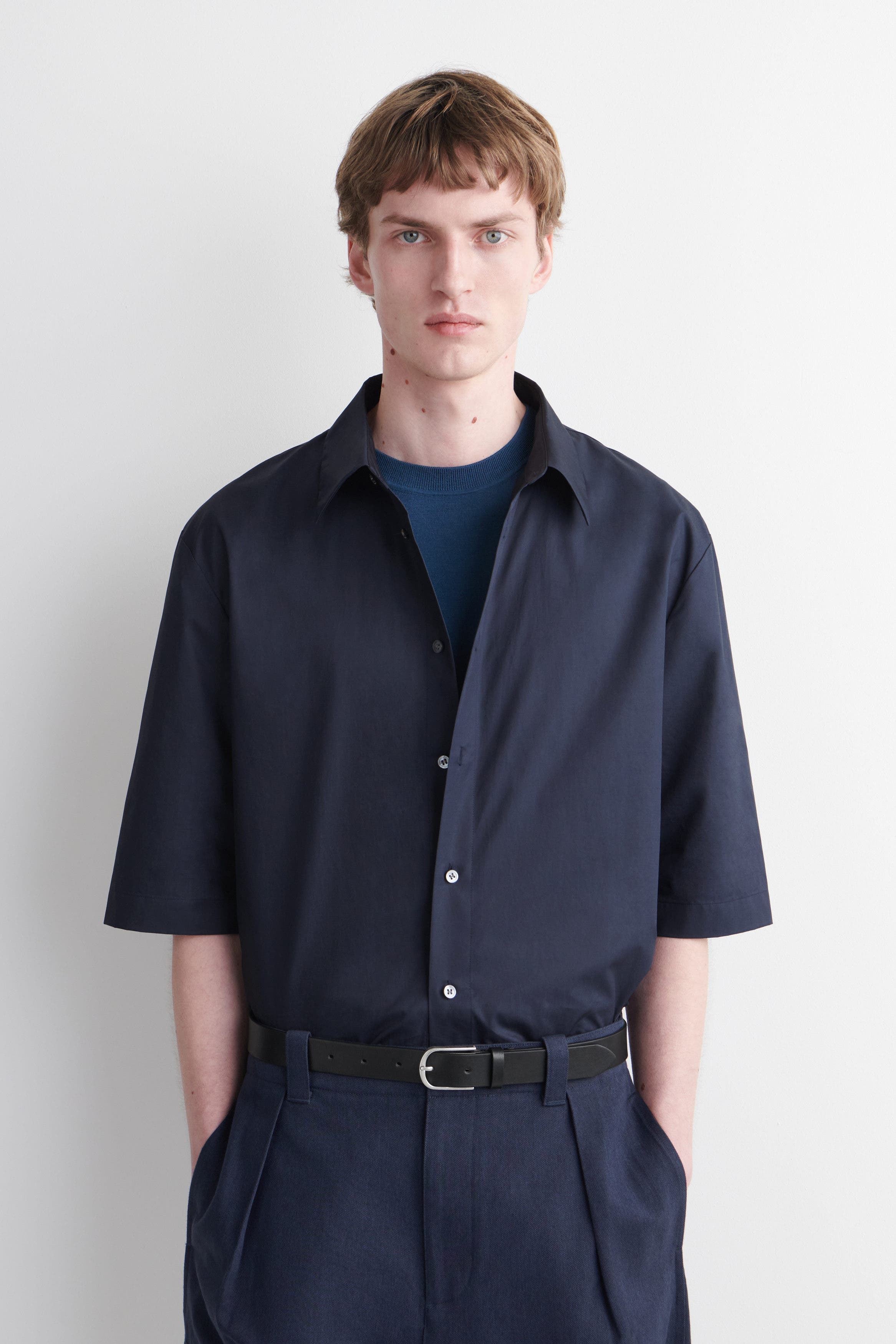 Short-Sleeved Cotton Shirt - image 3