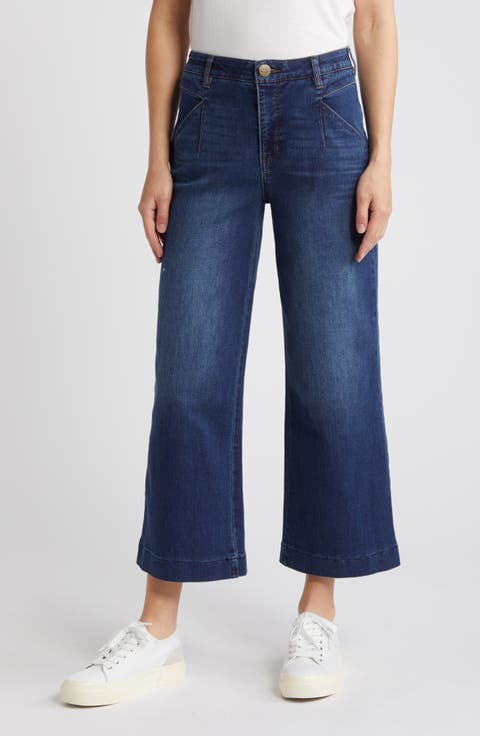 【YOURNUS】Violet Wide Denim Pants Margot high-rise wide-leg jeans in purple - Ulla Johnson