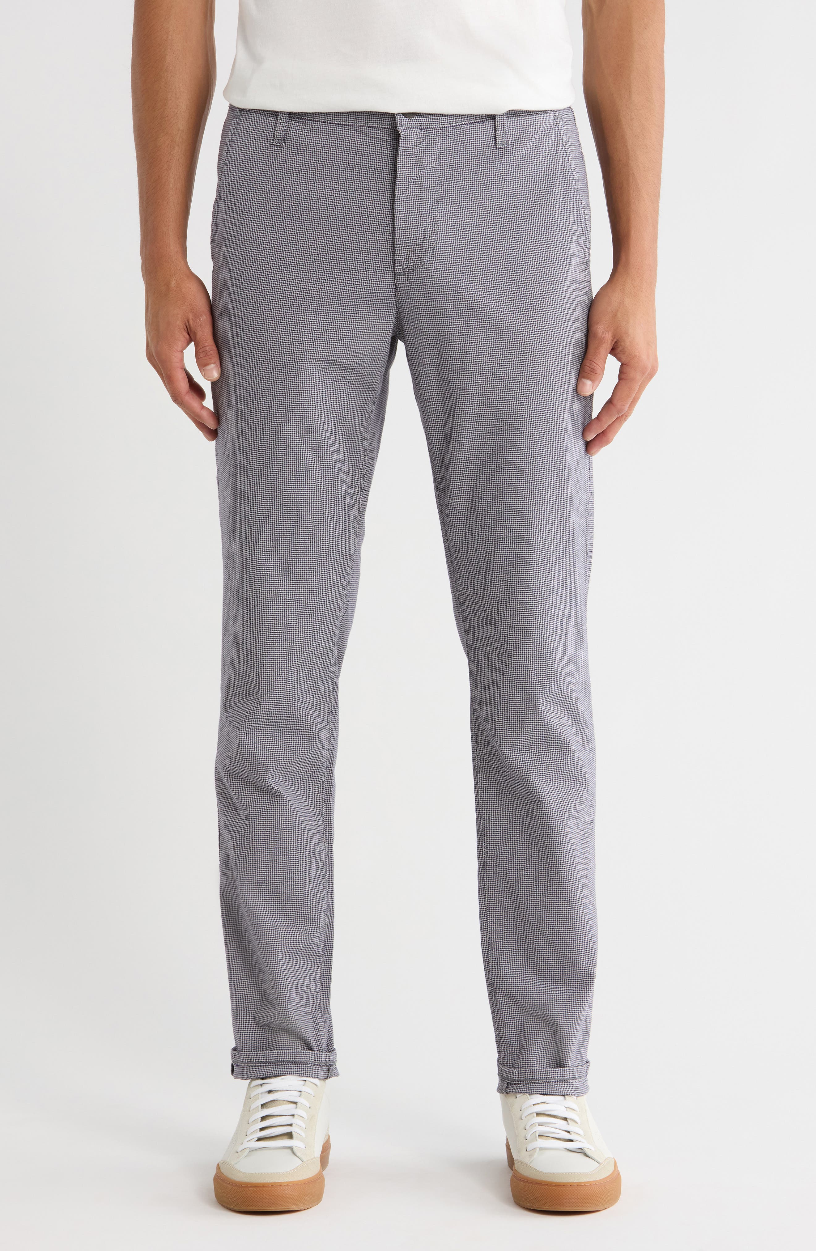 AG Jamison Grid Print Slim Fit Pants