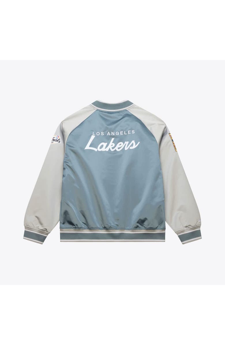 Mitchell & Ness Men's Mitchell & Ness Blue/Silver Los Angeles Lakers Thunderstorm Lightweight Satin Full-Snap Jacket, Alternate, color, Blue