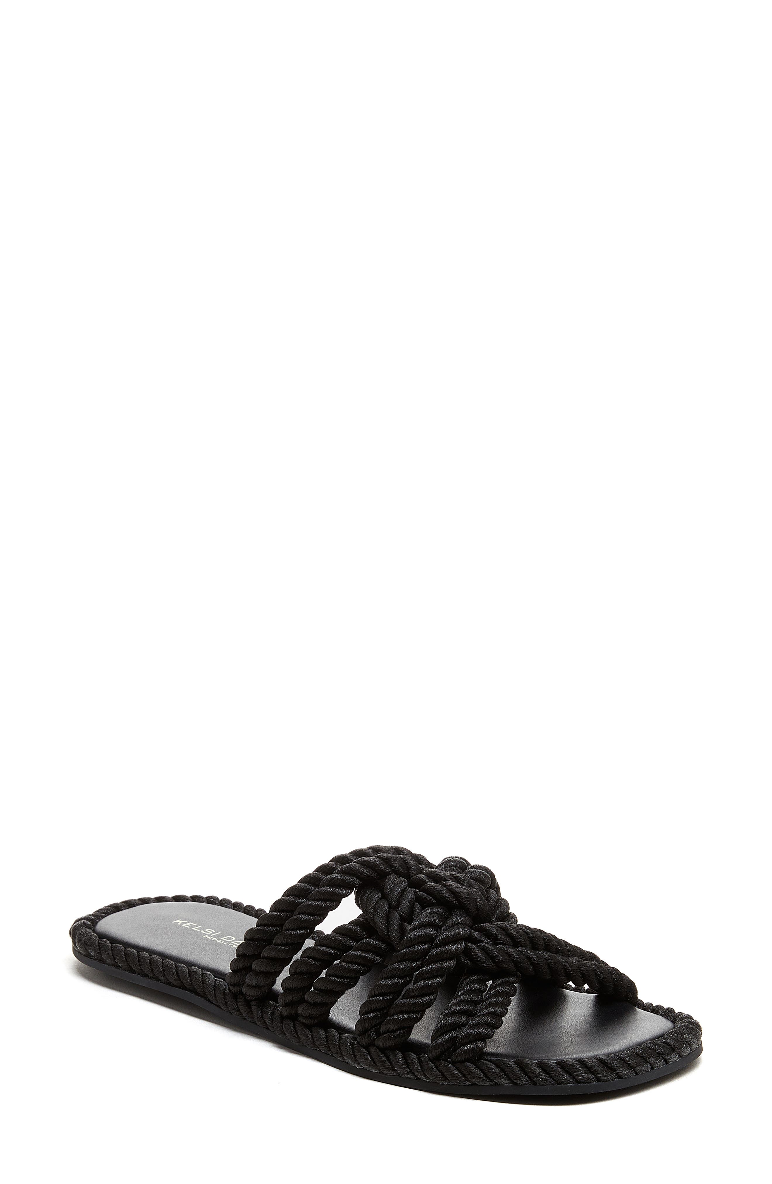 Kelsi Dagger Brooklyn Beachy Slide Sandal, Main, color, Black