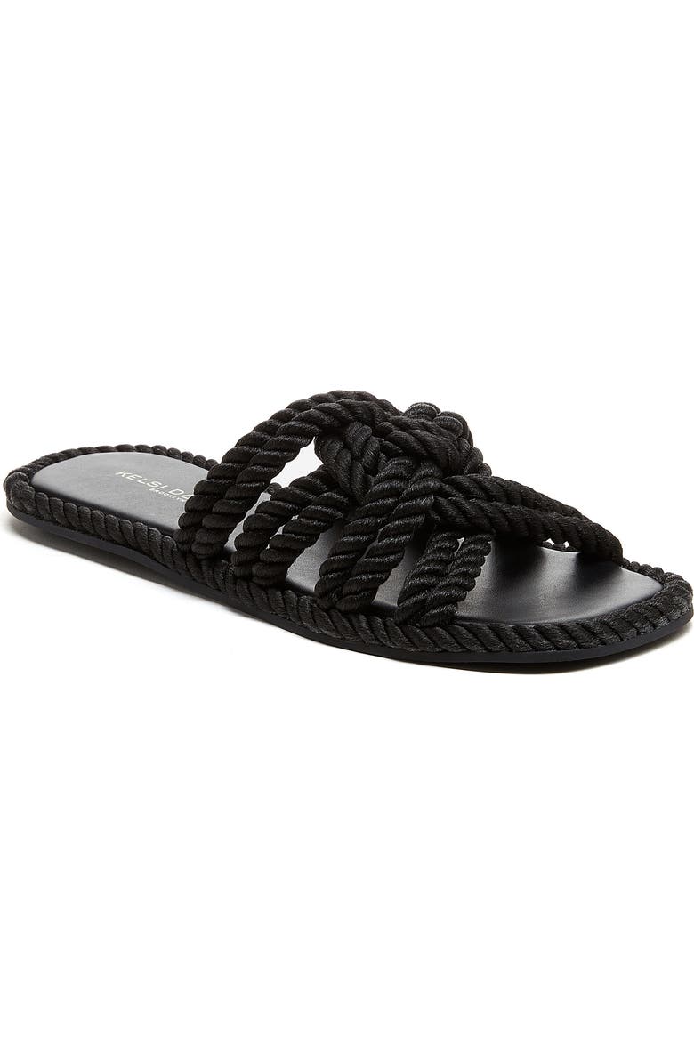 Kelsi Dagger Brooklyn Beachy Slide Sandal, Main, color, Black