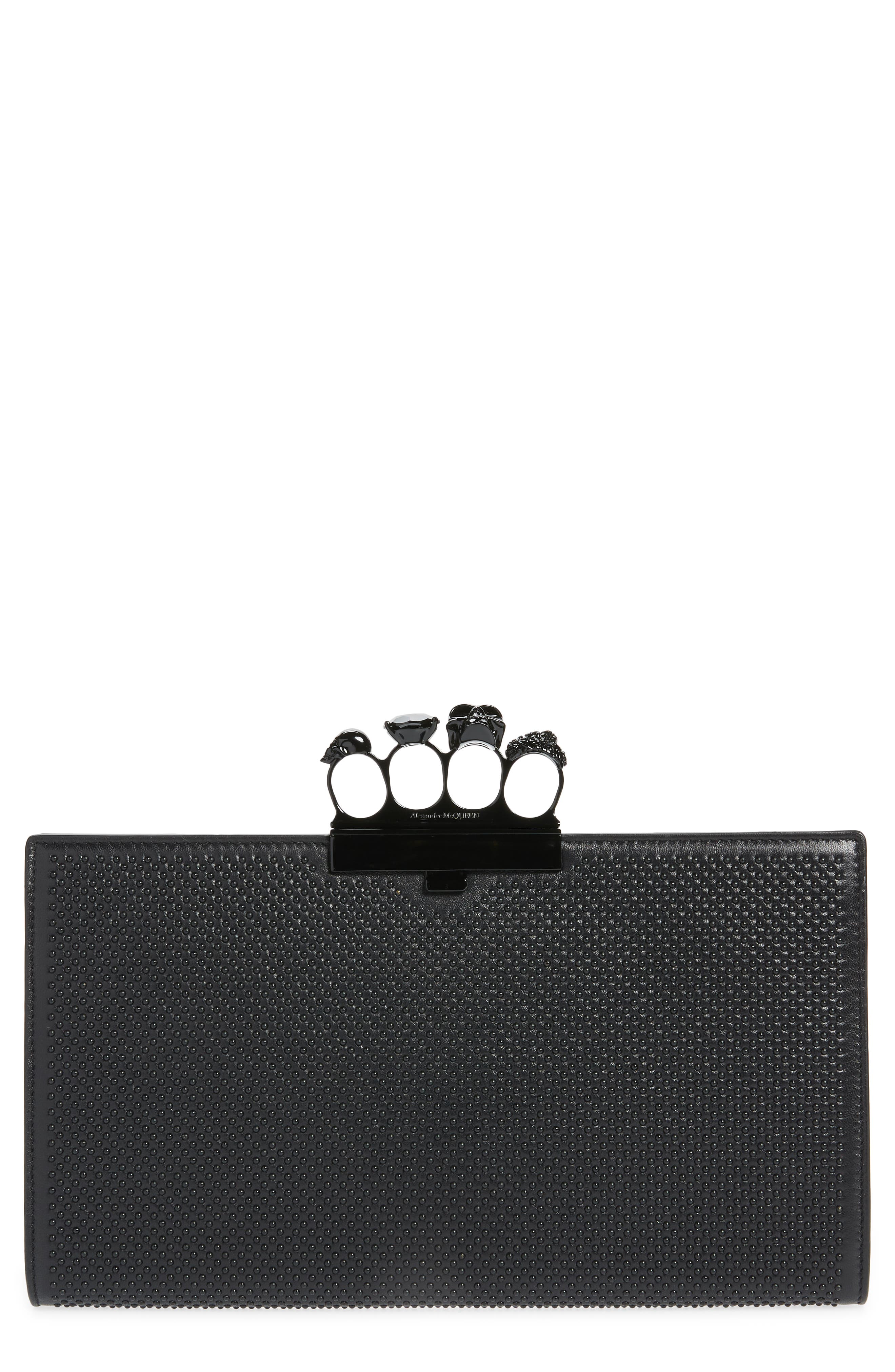 VALENTINO BY MARIO VALENTINO Alexander McQueen Four Ring Skull Clutch ...