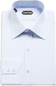 TOM FORD Slim Fit Solid Cotton Poplin Button-Up Shirt