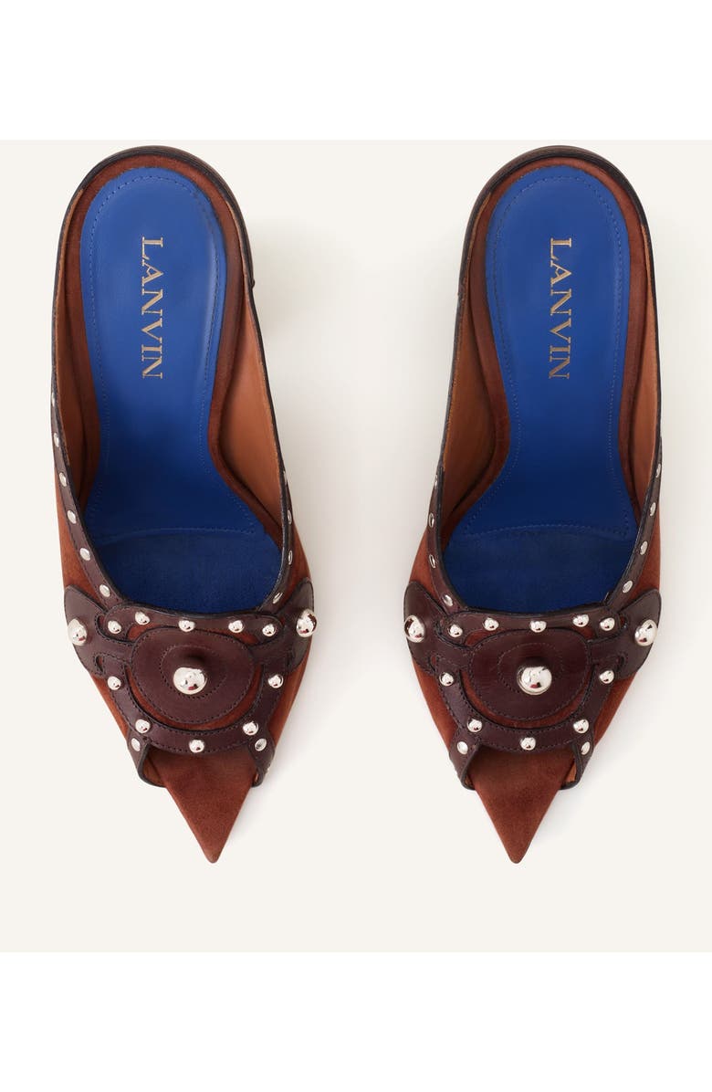 Lanvin Eclipse Arch Heeled Mule, Alternate, color, Chestnut
