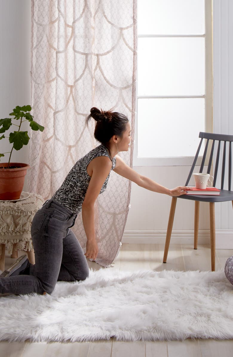 Peri Home Chenille Scallop Single Curtain Panel, Alternate, color, 