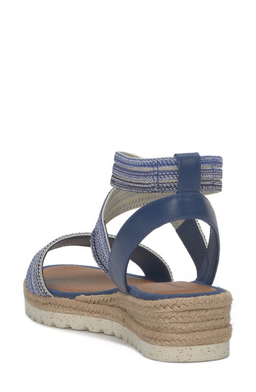 Lucky Brand Thimba Ankle Wrap Espadrille Sandal In Blue