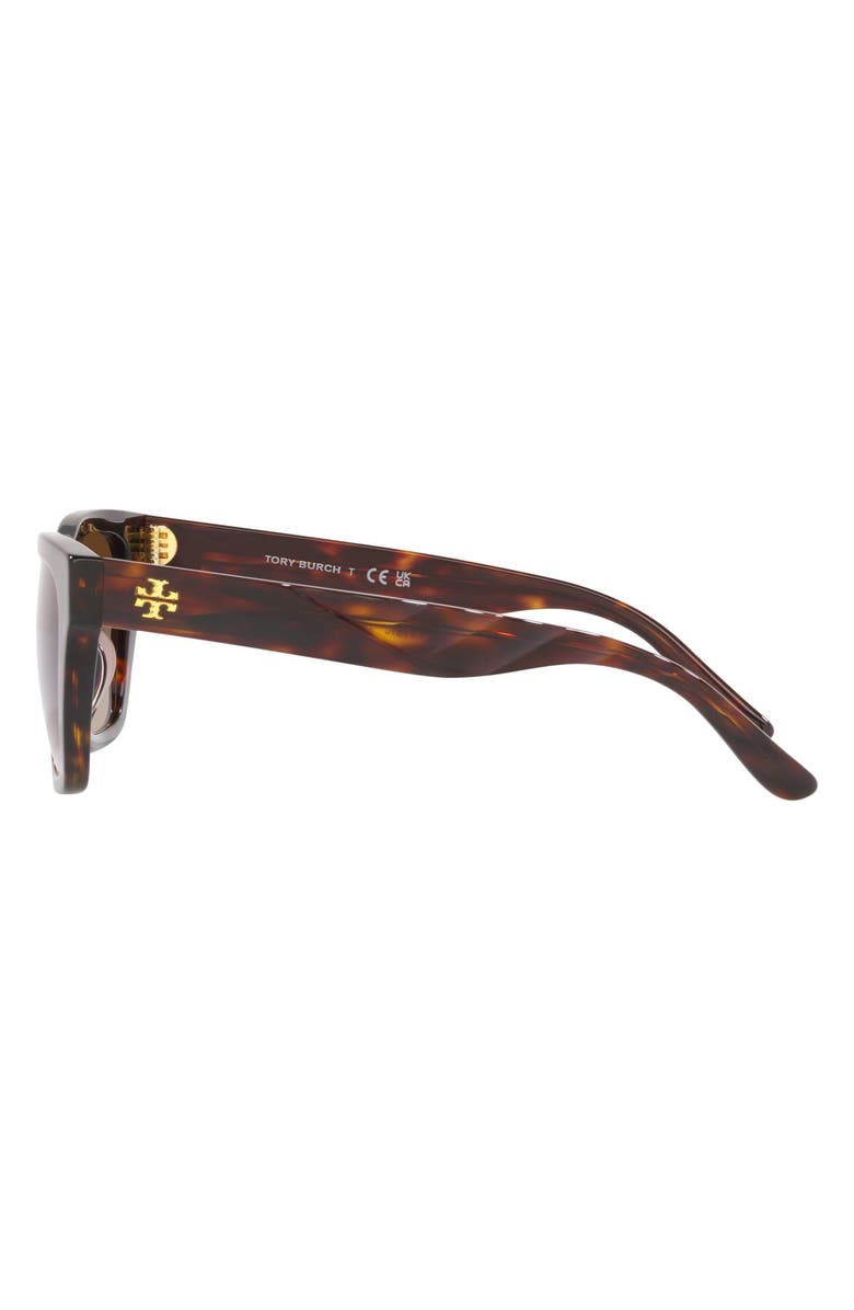 Tory Burch 52mm Gradient Rectangular Sunglasses, Alternate, color,