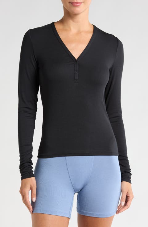 Stretch Modal V-Neck Henley