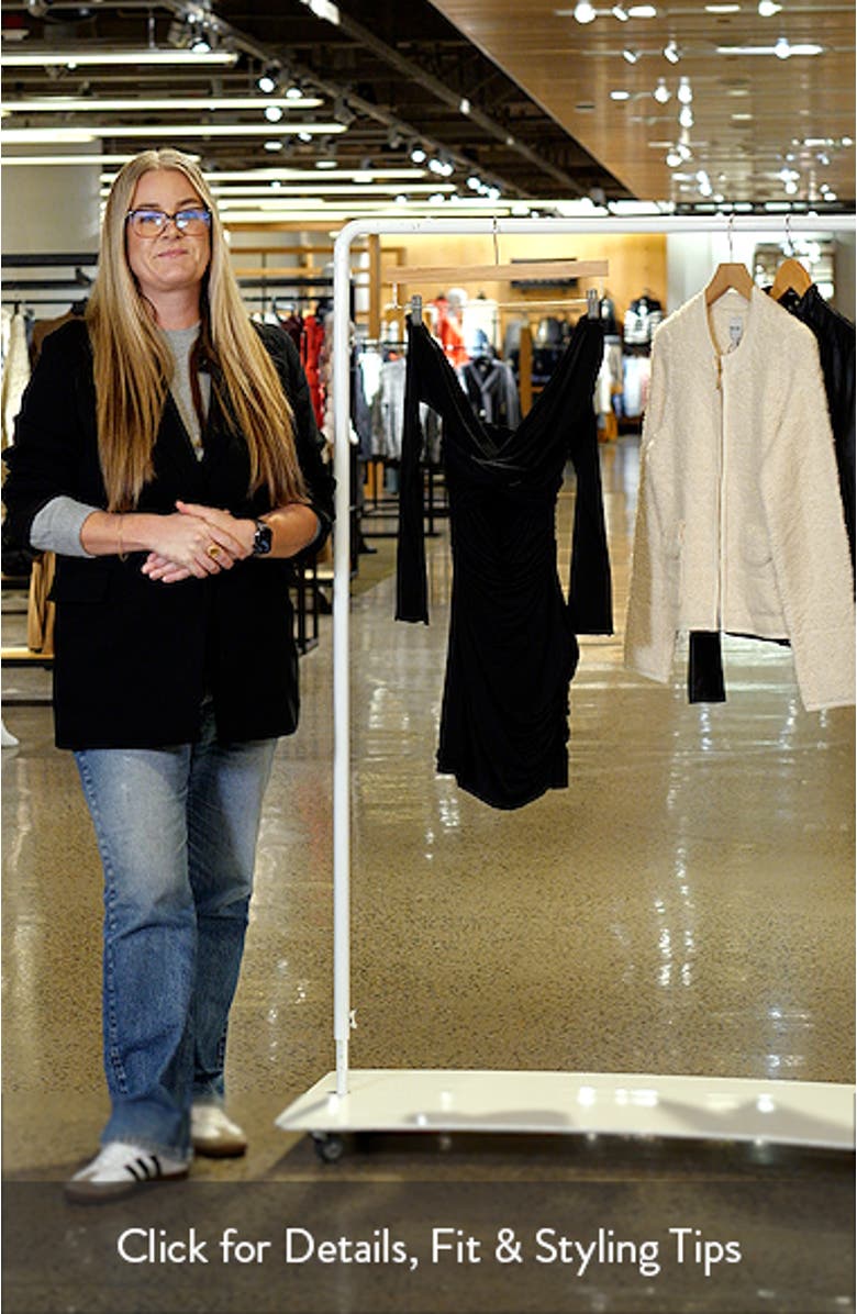 Layered Glitter Long Sleeve Minidress, sales video thumbnail