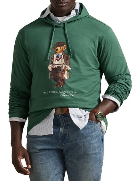 Big & Tall Polo Bear Jersey Hooded T-Shirt