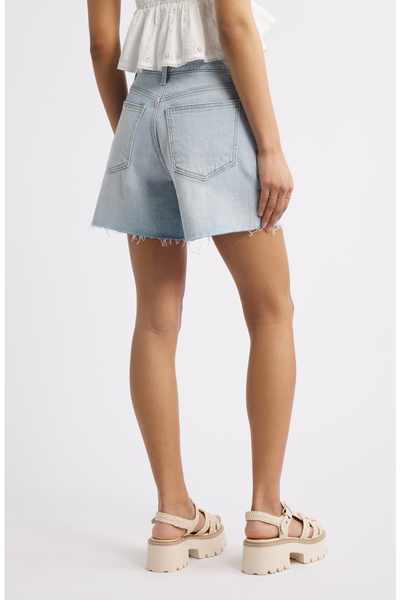 '90s High Waist Cutoff Denim Shorts, Alternate, color, LIGHT ASH