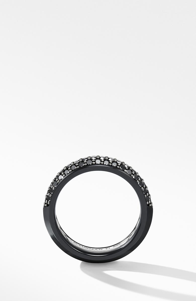 David Yurman Half Pavé Beveled Band Ring, Alternate, color, 