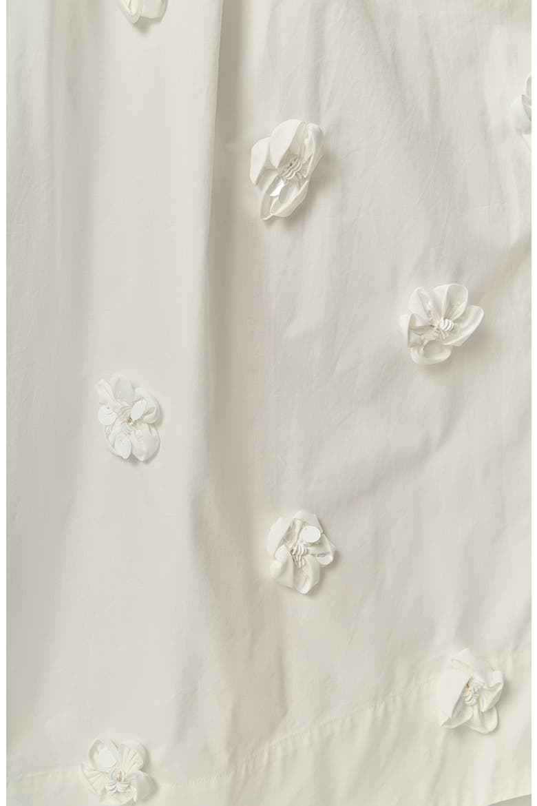 3D Flower Maxi Skirt, Alternate, color, WHITE