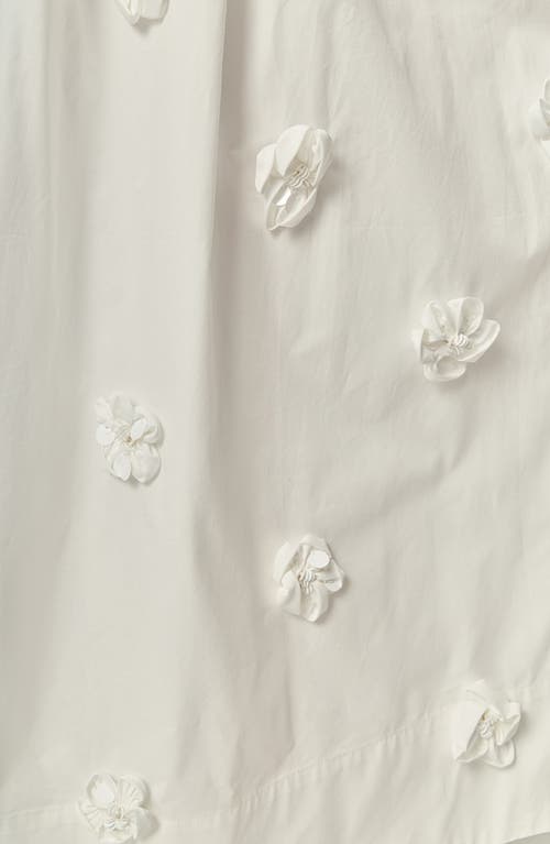 English Factory 3d Flower Maxi Skirt In White