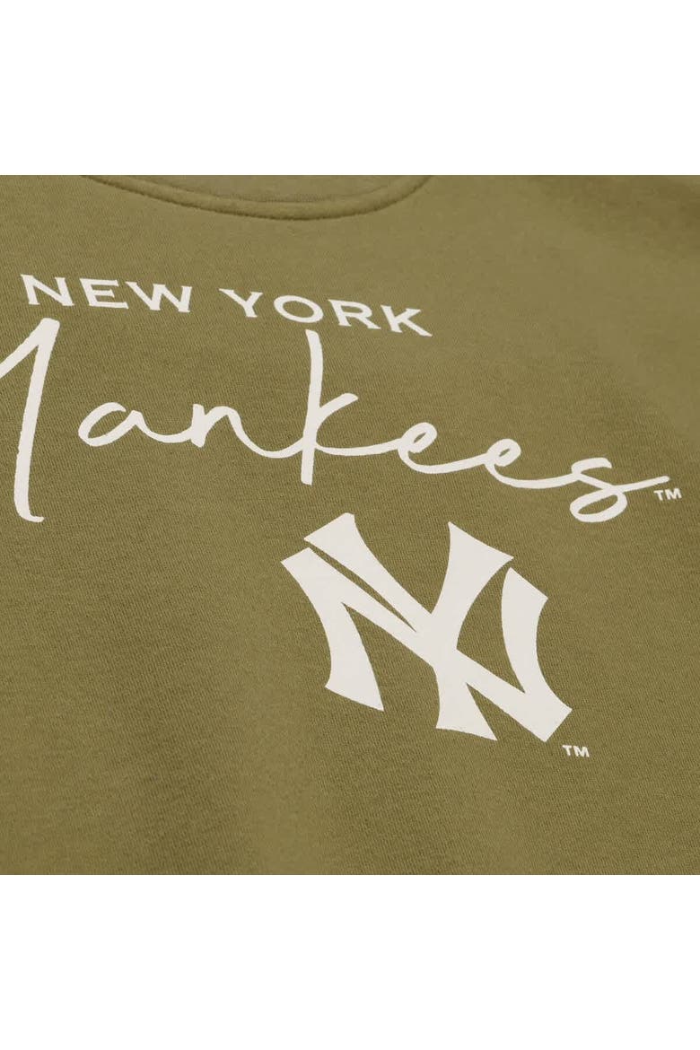 Women's Mitchell & Ness  Olive New York Yankees Cooperstown Collection Fleece Sweatshirt, Alternate, color, Olive