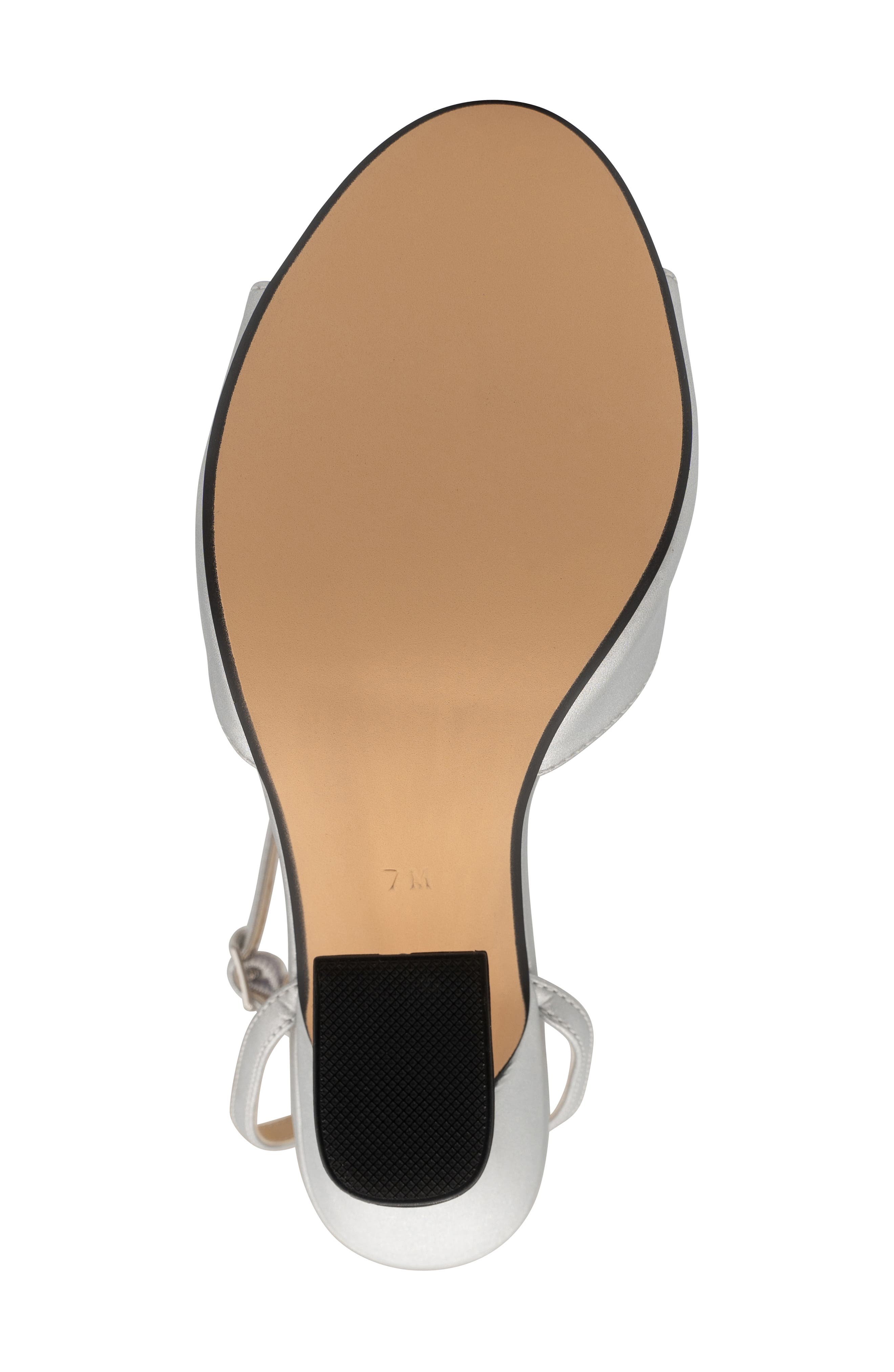 Quinn Ankle Strap Sandal, Alternate, color, SILVER