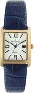 Peugeot Roma Tank Leather Strap Watch - 26x32MM