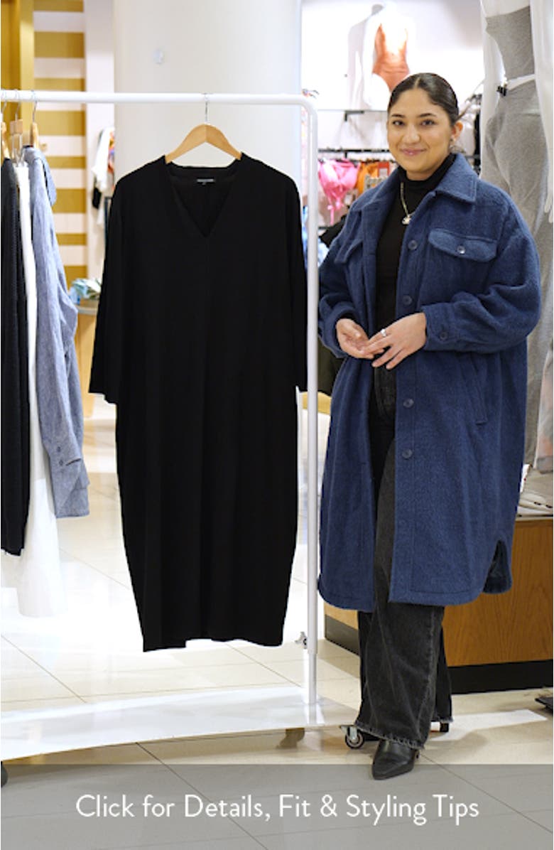 Quarter Sleeve V-Neck Midi Dress, sales video thumbnail