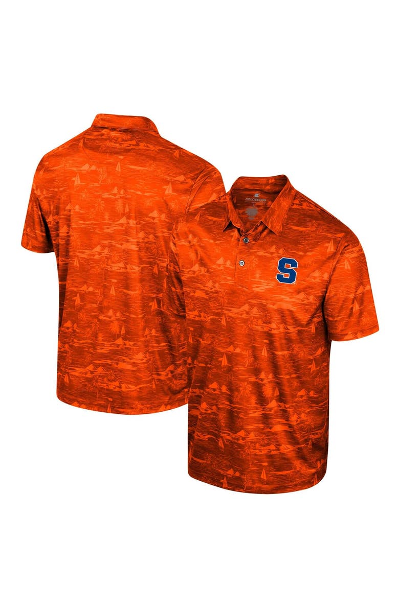 COLOSSEUM Men's Colosseum Orange Syracuse Orange Daly Print Polo, Alternate, color, Orange