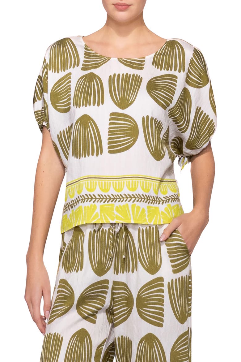 Dolman Sleeve Top, Main, color, CHARTREUSE/ WHITE SHELL