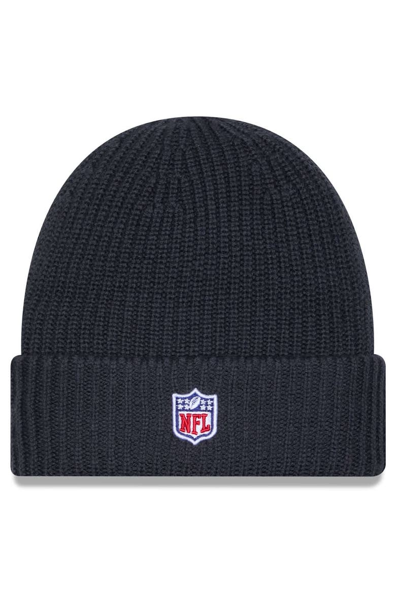 New Era Men's New Era Charcoal Washington Commanders 2025 Sideline Cold Weather Cuffed Knit Hat, Alternate, color, Charcoal