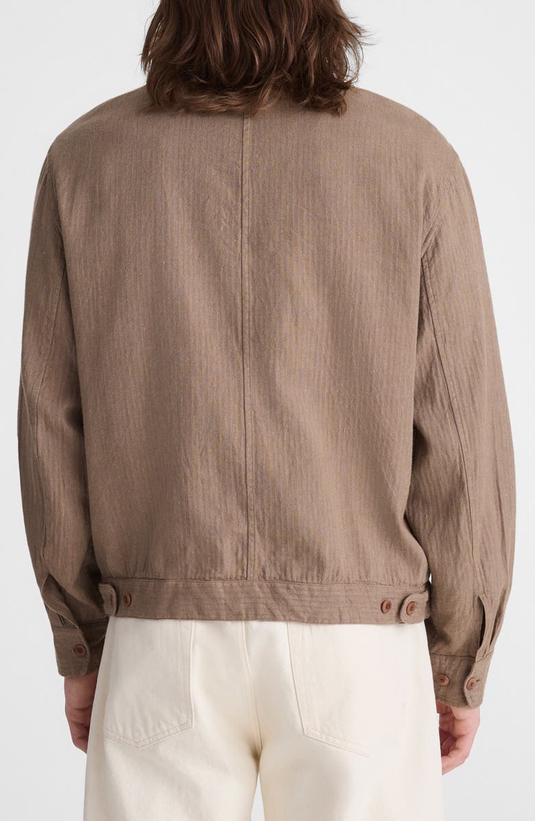 Madewell Herringbone Zip Front Cotton & Linen Jacket, Alternate, color, 