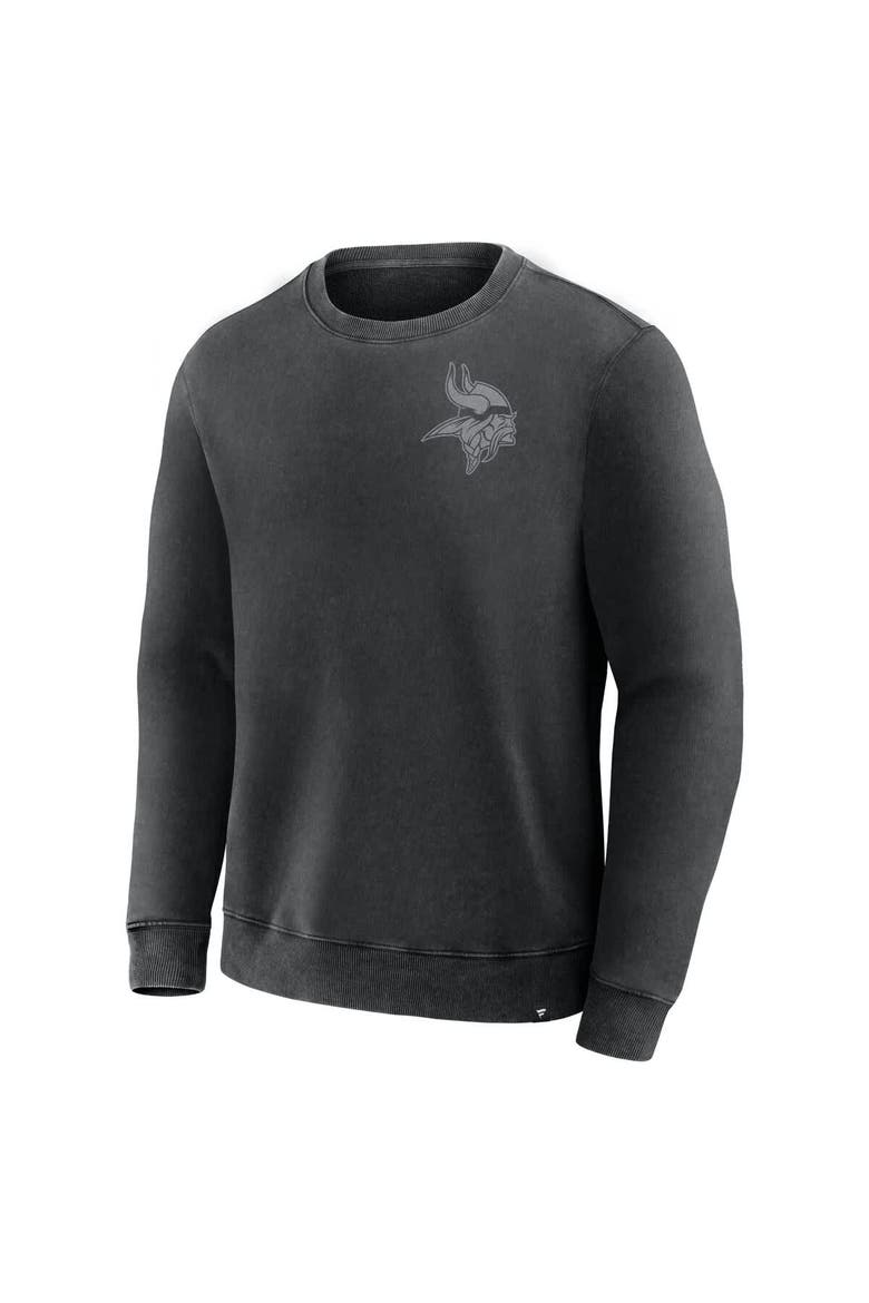 Men's Fanatics Black Minnesota Vikings Deep Route Pullover Sweatshirt, Alternate, color, Black