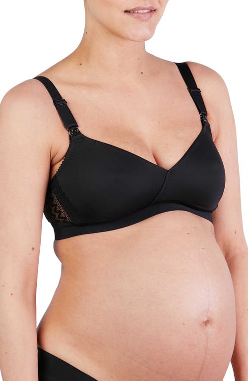 Cache Coeur Serena Wireless Lace Nursing Bra in Black at Nordstrom, Size 40G