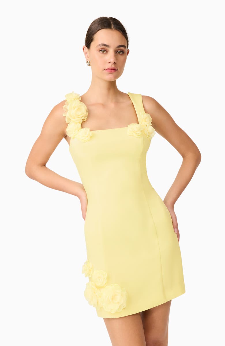 Elliatt Trompe Floral Sleeveless Minidress, Alternate, color, Yellow