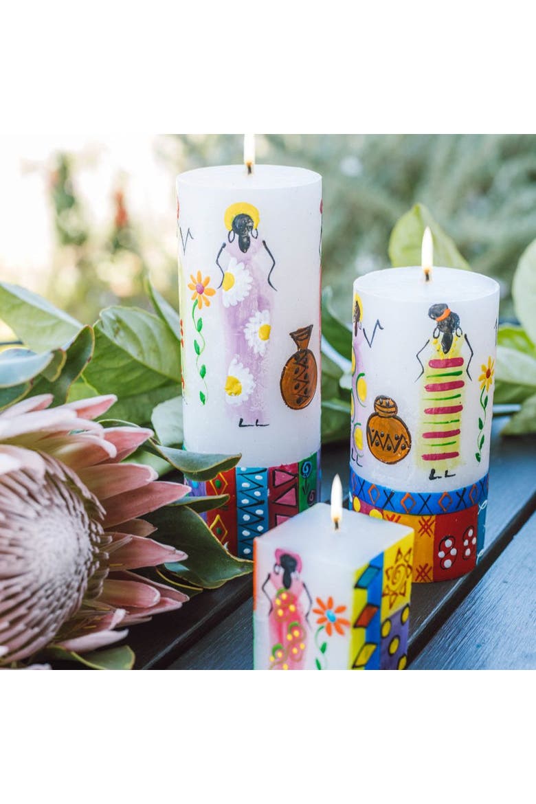 African Ladies Painted Voltive Candles - Set of 6, Alternate, color, African Ladies - 2"