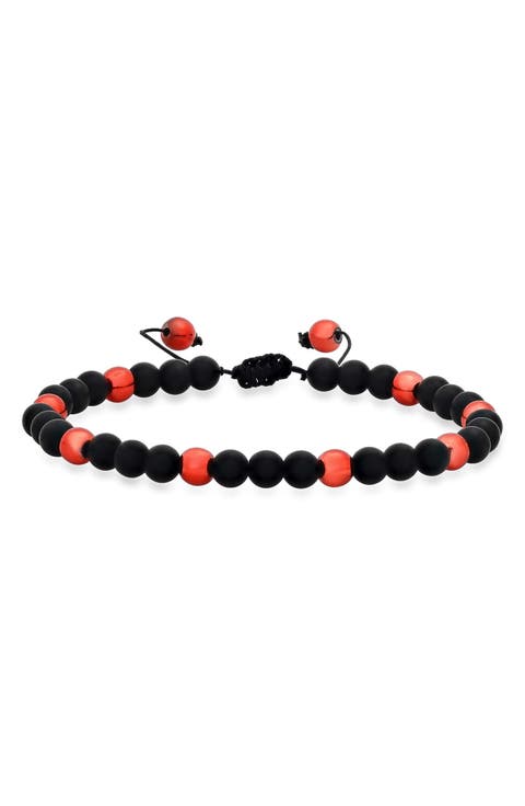 Men's Lava Bead Slider Bracelet