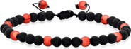 STEELTIME Men's Lava Bead Slider Bracelet