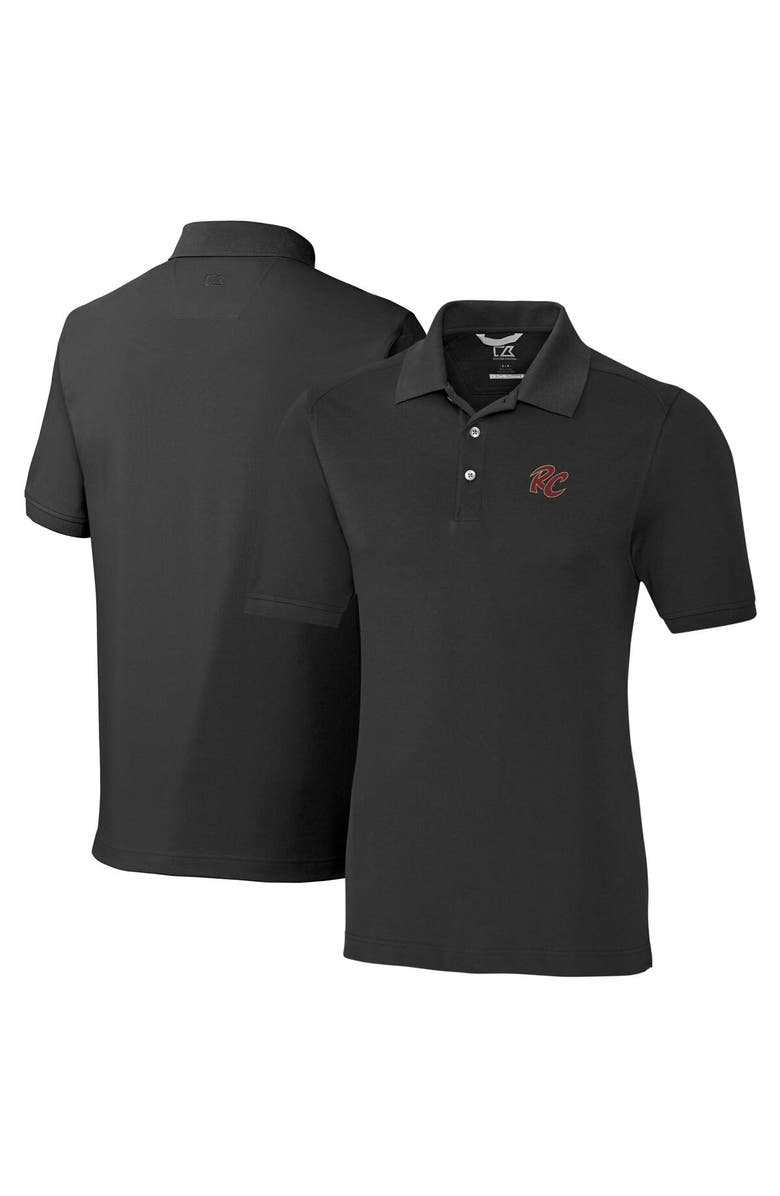 Cutter & Buck Men's Cutter & Buck Black Sacramento River Cats Big & Tall DryTec Advantage Tri-Blend Pique Polo, Main, color, 